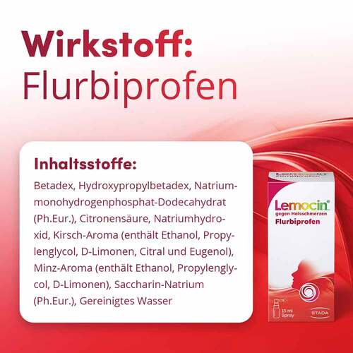 Lemocin Flurbiprofen 8,75mg / Dosis Spray zur Anwendung in der Mundh&ouml;hle - 6