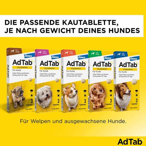 AdTab™ Kautabletten f&uuml;r extra gro&szlig;e Hunde 900 mg 22 bis 45 kg - 6