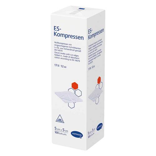 ES-Kompressen unsteril 5x5 cm 12fach - 1