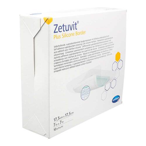 Zetuvit Plus Silicone Border steril 17,5x17,5 cm - 1