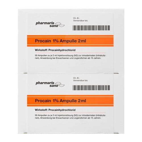 Procain pharmarissano 1% Injektionsl&ouml;sung Ampullen 2 ml - 1
