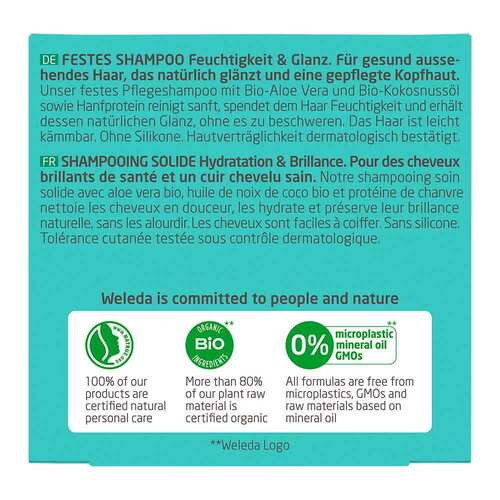 Weleda festes Shampoo Feuchtigkeit &amp; Glanz - 4