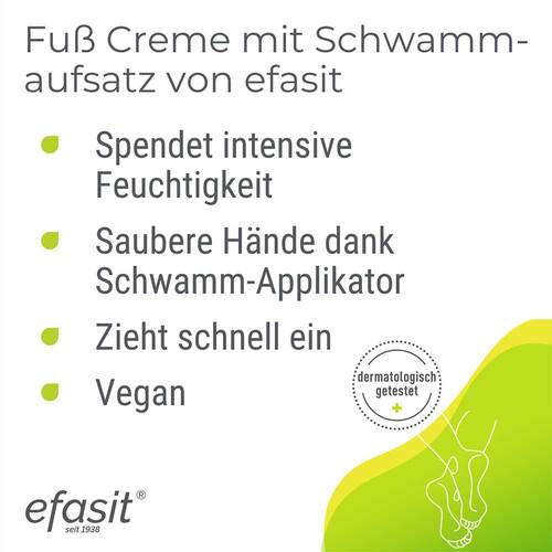 Efasit Fu&szlig; Creme mit Schwammaufsatz - 5