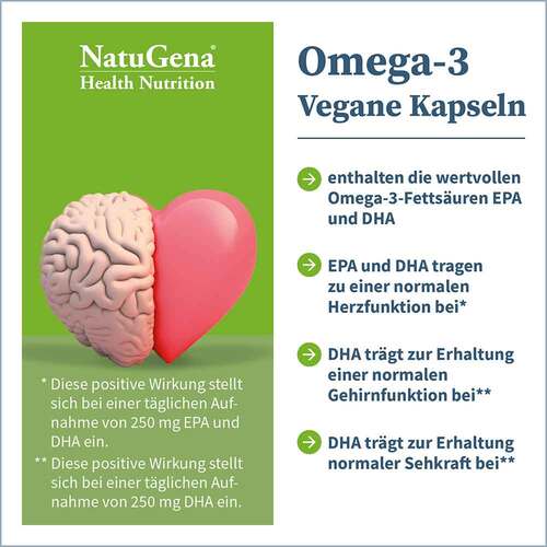 Omega-3 Vegan 1376mg 751 DHA 375 EPA Algen&ouml;l Kapseln  - 2