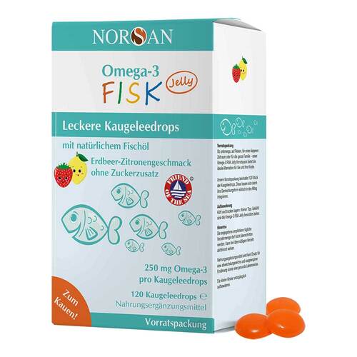 Norsan Omega-3 Fisk Jelly f&uuml;r Kinder Dragees  - 1