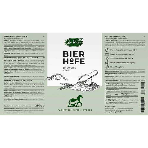 Lapura Bierhefe Pulver f&uuml;r Hunde / Katzen / Pferde - 5