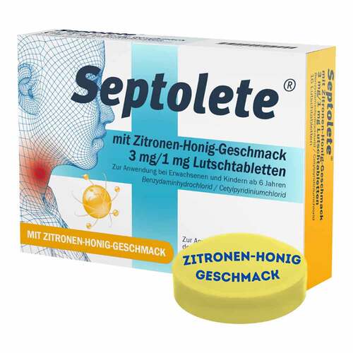 Septolete mit Zitronen-Honig-Geschmack 3 mg/1 mg Lutschtabletten - 1