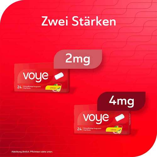 Voye 4 mg wirkstoffhaltige Kaugummis mit Nikotin Citrus - 8