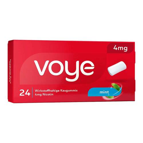 Voye 4 mg wirkstoffhaltige Kaugummis mit Nikotin Mint - 1