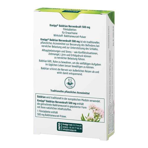 Kneipp Baldrian Nervenkraft 500 mg Filmtabletten - 2