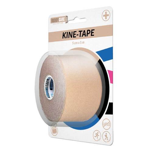 Kine-Tape latexfrei Buddycare med 5cmx5m haut - 2