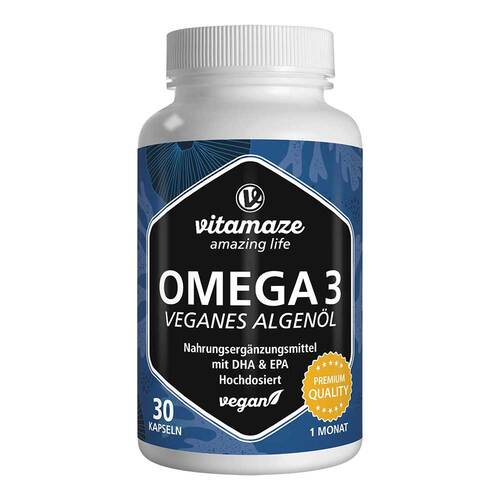 Omega-3 Vegan Algen&ouml;l hochdosiert Kapseln - 1