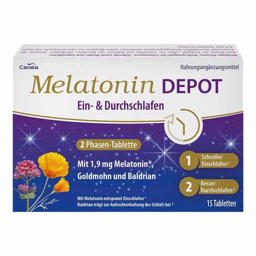 Melatonin Depot Ein- &amp; Durchschlaf-Tabletten - 1