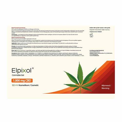 Cannabis Gel 1000 mg W&auml;rme Gel Elpixol - 6