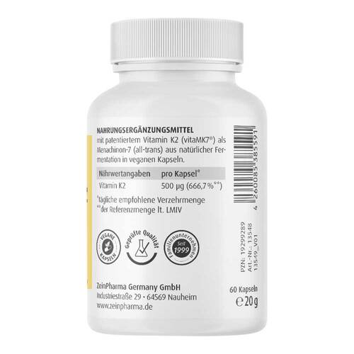 Vitamin K2 500 µg Kapseln Zeinpharma - 3