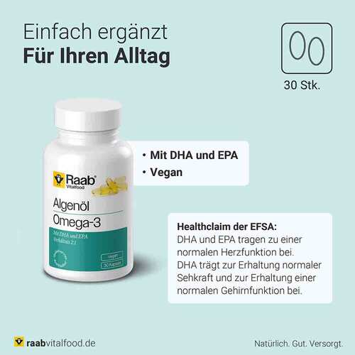 Raab Vitalfood Algen&ouml;l Omega-3 Kapseln - 3