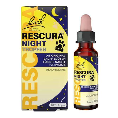 Bachbl&uuml;ten Original Rescura Night Pets Tropfen alkoholfrei  - 1