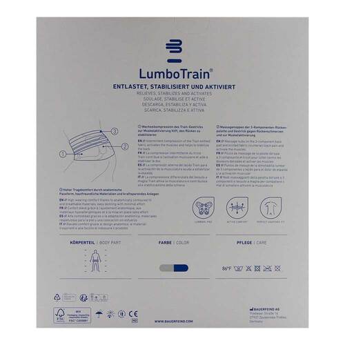 Lumbotrain waisted R&uuml;ckenst&uuml;tzbandage Gr&ouml;&szlig;e 1 titan - 2
