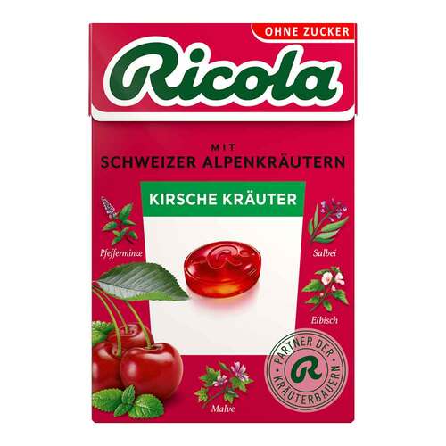 Ricola ohne Zucker Box Kirsche Kr&auml;uter Bonbons - 1