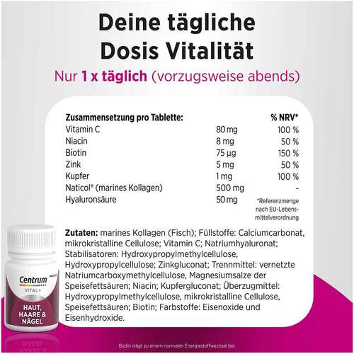 Centrum Vital + Haut Haare &amp; N&auml;gel Tabletten - 5