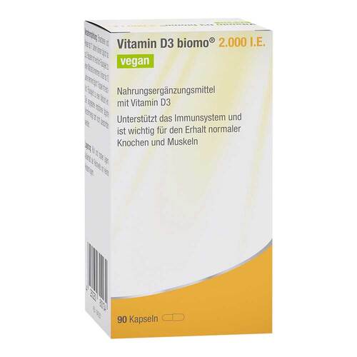 Vitamin D3 Biomo 2.000 I.E. vegan Hartkapseln - 1
