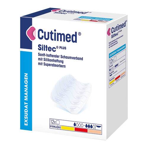 Cutimed Siltec Plus Schaumverband 10x10 cm haftend - 1