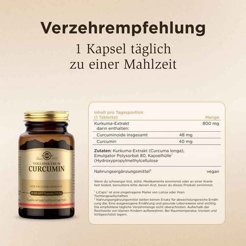 Solgar Vollspektrum Curcumin Kapseln - 5