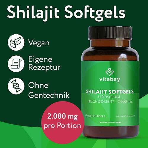 Liposomales Mumijo Shilajit 1000mg hochdosierste Weichkapseln - 2