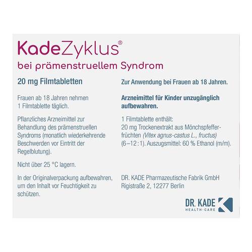 Kadezyklus bei pr&auml;menstruellem Syndrom 20 mg Fta - 3