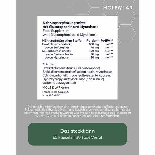 Moleqlar Sulforapro Glucoraphanin + Myrosinase Kapseln  - 3