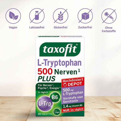 Taxofit L-Tryptophan 500 Tabletten - 5