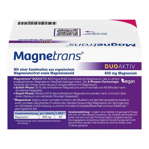 Magnetrans duo-aktiv 400 mg Tabletten - 2
