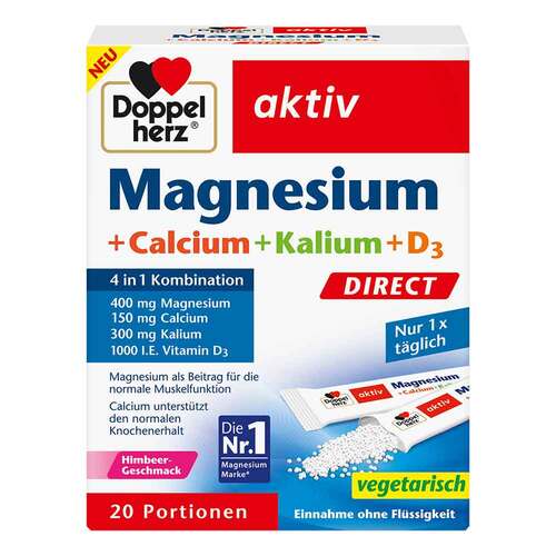 Doppelherz Magneisum + Calcium + Kalium + D3 Direct Pel. - 1