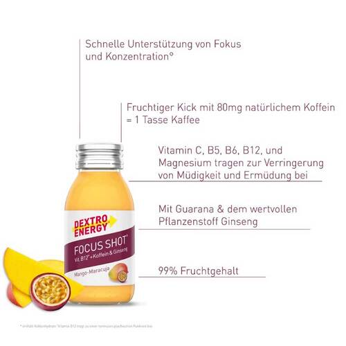 Dextro Energy Focus SHOT Mango-Maracuja - 2