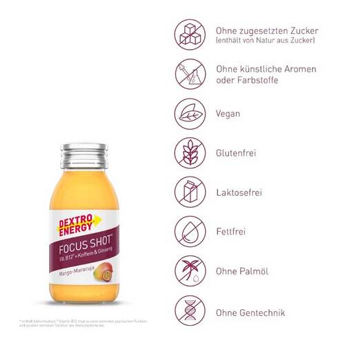 Dextro Energy Focus SHOT Mango-Maracuja - 4