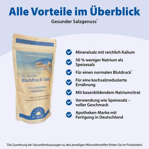 Blutdruck-Salz mit Kalium Dr. Jacob`s - 4