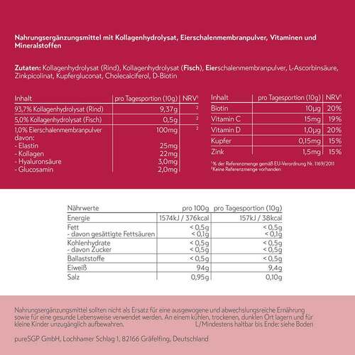 Puresgp Kollagen Peptide Multi Formula Pulver - 4