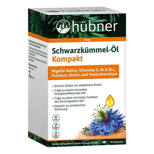 H&uuml;bner Schwarzk&uuml;mmel-&Ouml;l Kompakt Kapseln - 1