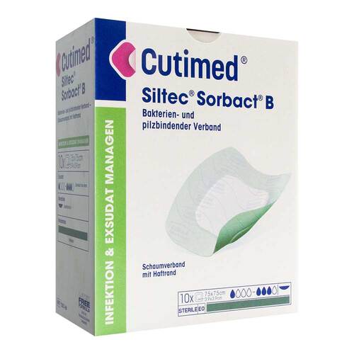Cutimed Siltec Sorbact B PU-Verband 7,5x7,5 cm - 1