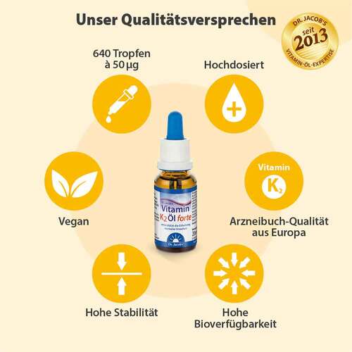 Vitamin K2 &Ouml;l forte 200µg all-trans MK7 Dr. Jac.FLE - 3