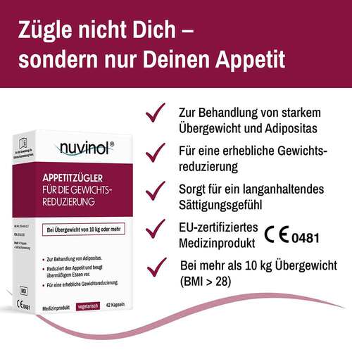 Nuvinol Appetitz&uuml;gler f&uuml;r die Gewichtsreduzier.Kapseln  - 3