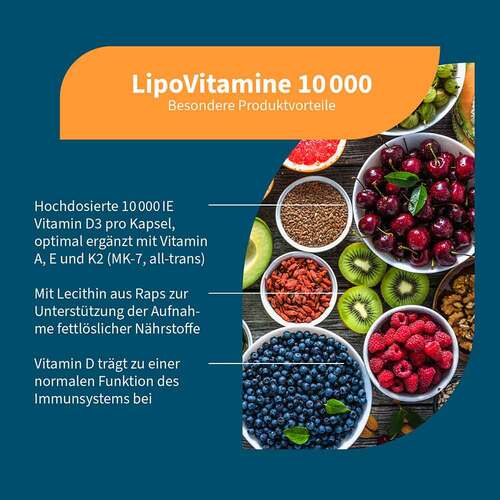 Lipovitamine 10.000 Vitamin A + D3 + E + K2 Kapseln - 2