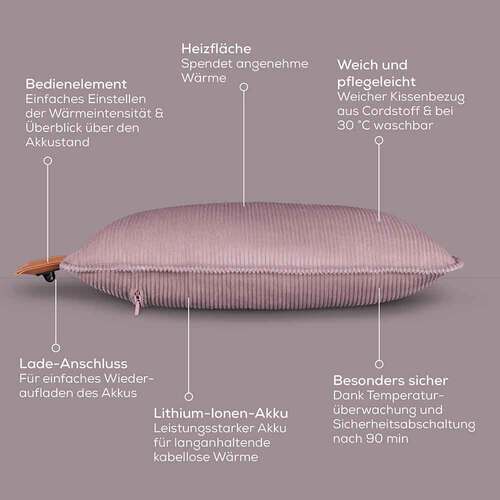Beurer HK77 Heaty Akku-Heizkissen lavender-lilac - 5