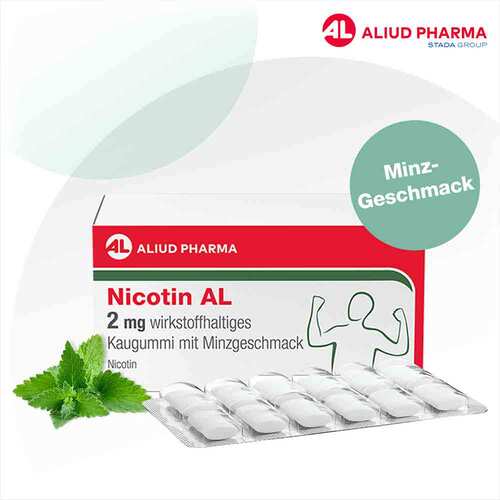 Nicotin AL 2 mg wirkstoffh.Kaugummi mit Minzgeschm - 2