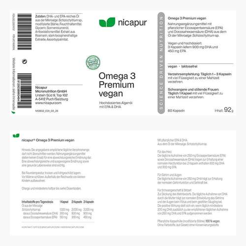 Nicapur Omega-3 Premium vegan Kapseln - 2