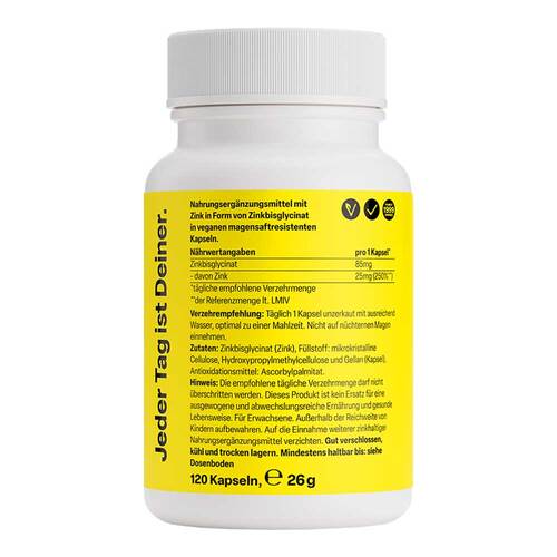 Zink Glycinat 25 mg magensaftresistente Kapseln - 2