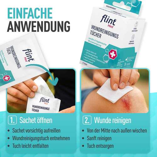 Flint Med Wundreinigungst&uuml;cher steril 12,5x18 cm - 4