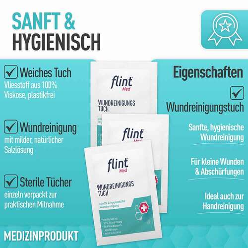 Flint Med Wundreinigungst&uuml;cher steril 12,5x18 cm - 6