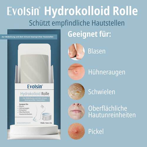 Evolsin Hydrokolloid 5 cmx3 m Pflaster Rolle - 2
