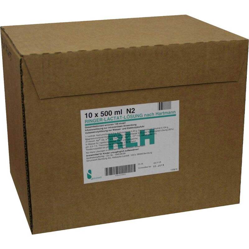 Ringer Lactat Lösung PE-Flaschen 10X500 ml online bei Pharmeo kaufen